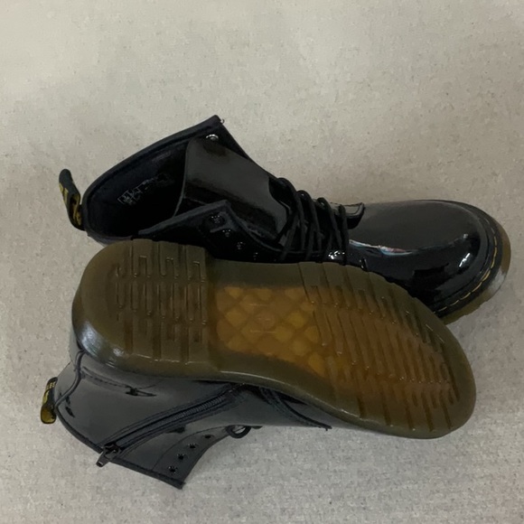 Dr. Martens Glossy Black Lace-Up Boots - Picture 7 of 7